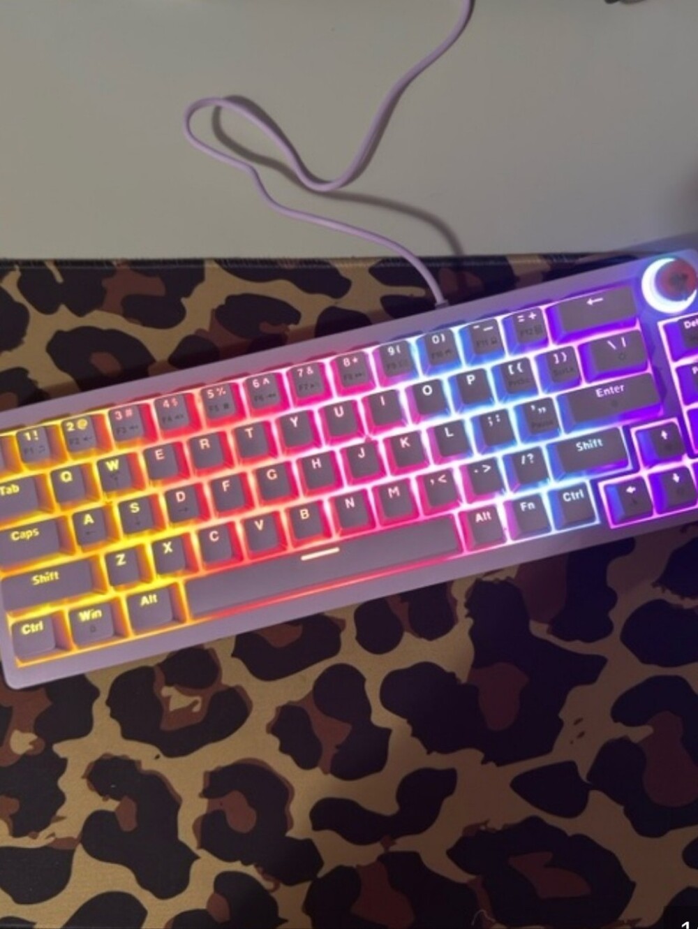 Keyboard With Rainbow Backlight
